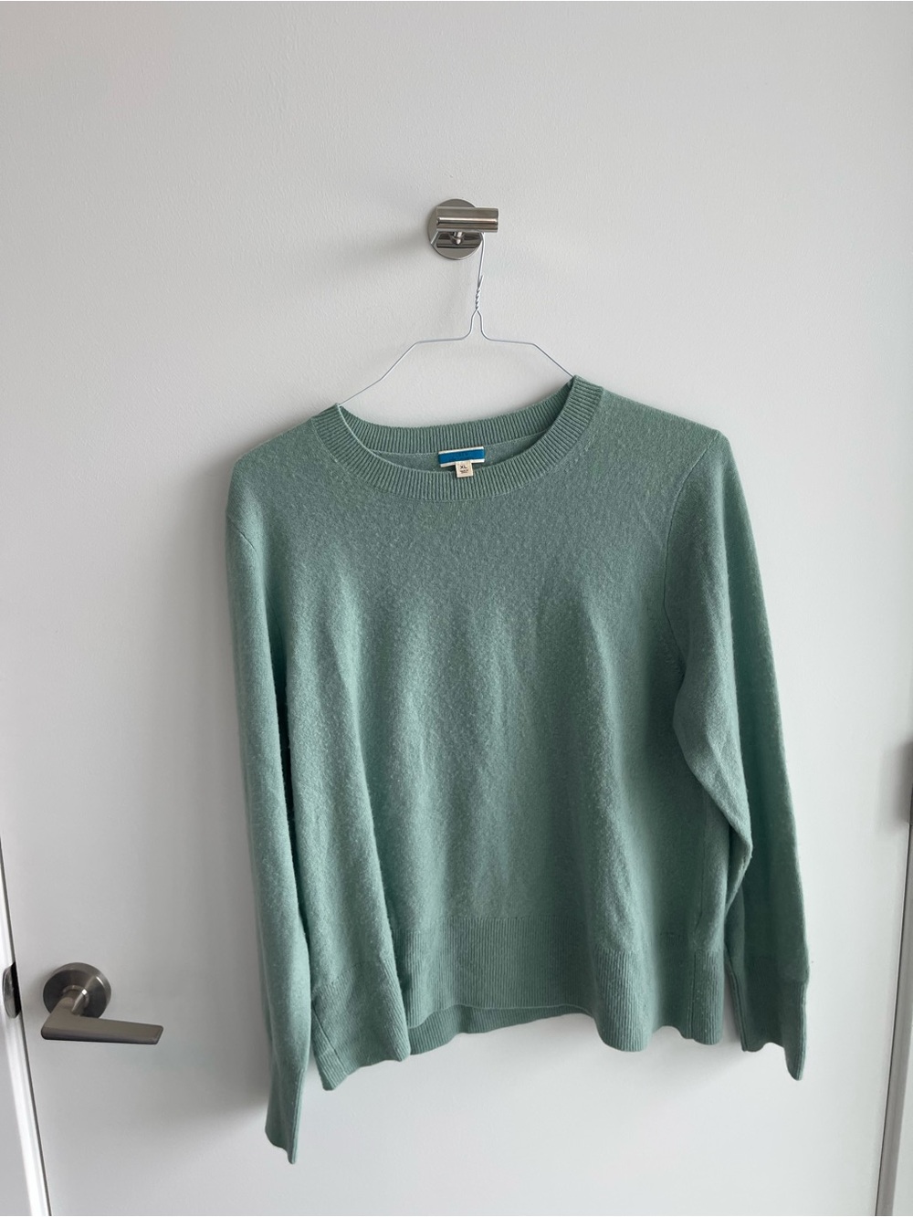 J Crew Light Green Crewneck Sweater
